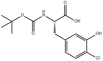 (2S)-2-{[(tert-butoxy)carbonyl]amino}-3-(4-chloro-3-hydroxyphenyl)propanoic acid Structure