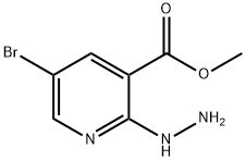 3-Pyridinecarboxylic acid, 5-bromo-2-hydrazinyl-, methyl ester Structure