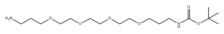 6,9,12,15-Tetraoxa-2-azaoctadecanoic acid, 18-amino-, 1,1-dimethylethyl ester Structure