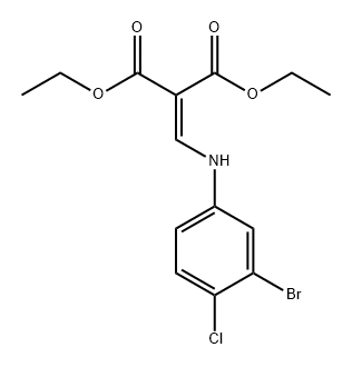 Propanedioic acid, 2-[[(3-bromo-4-chlorophenyl)amino]methylene]-, 1,3-diethyl ester Structure