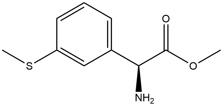 methyl (S)-2-amino-2-(3-(methylthio)phenyl)acetate Structure