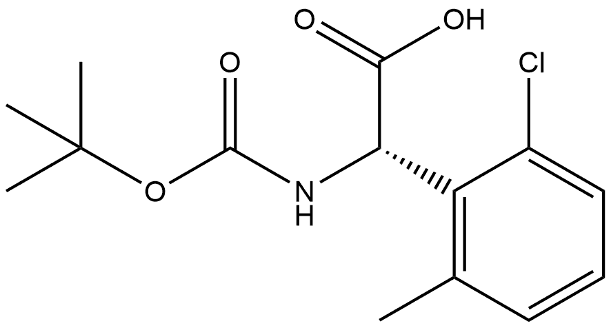 (S)-2-((tert-butoxycarbonyl)amino)-2-(2-chloro-6-methylphenyl)acetic acid Structure