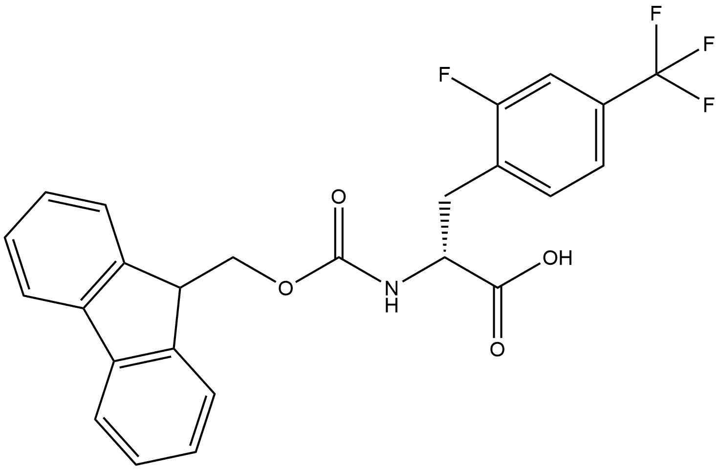 N-Fmoc-2-fluoro-4-trifluoromethyl-D-phenylalanine Structure