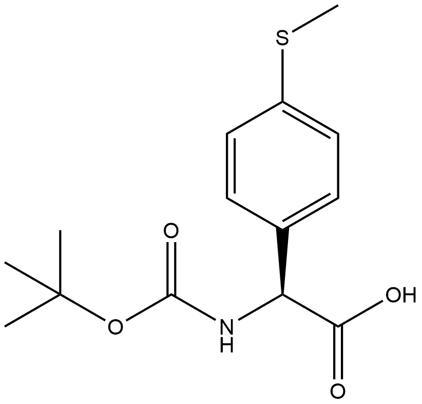 (S)-2-((tert-butoxycarbonyl)amino)-2-(4-(methylthio)phenyl)acetic acid Structure