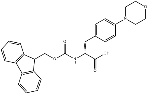 N-Fmoc-4-(4-morpholinyl)-D-phenylalanine 구조식 이미지