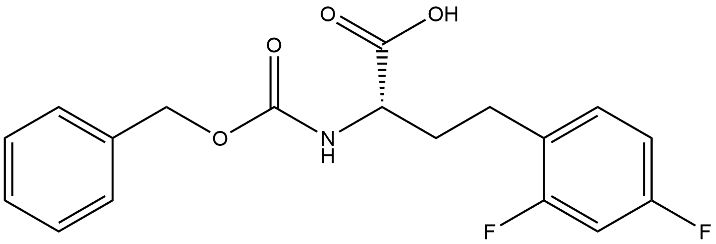 (S)-2-(((benzyloxy)carbonyl)amino)-4-(2,4-difluorophenyl)butanoic acid Structure