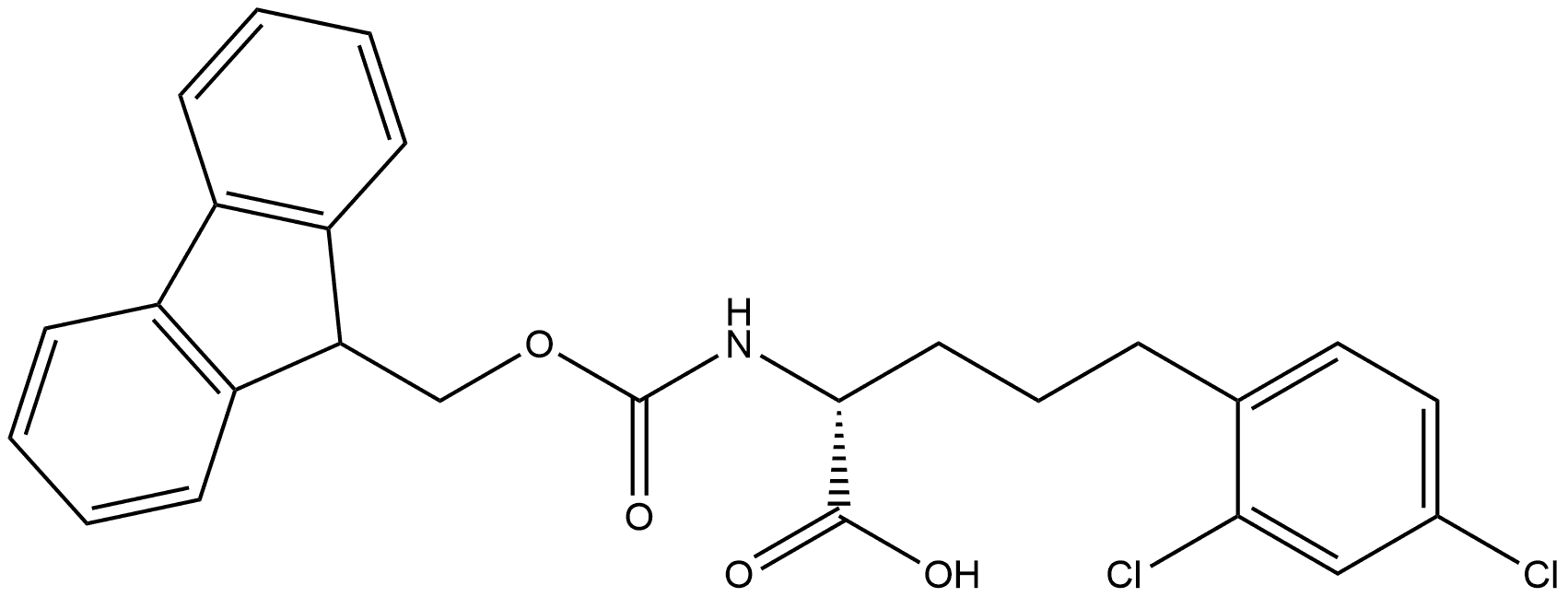 (R)-Fmoc-2-Amino-5-(2,4-dichlorophenyl)pentanoic acid Structure