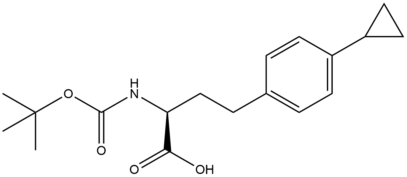 N-Boc-4-cyclopropyl-L-homophenylalanine Structure