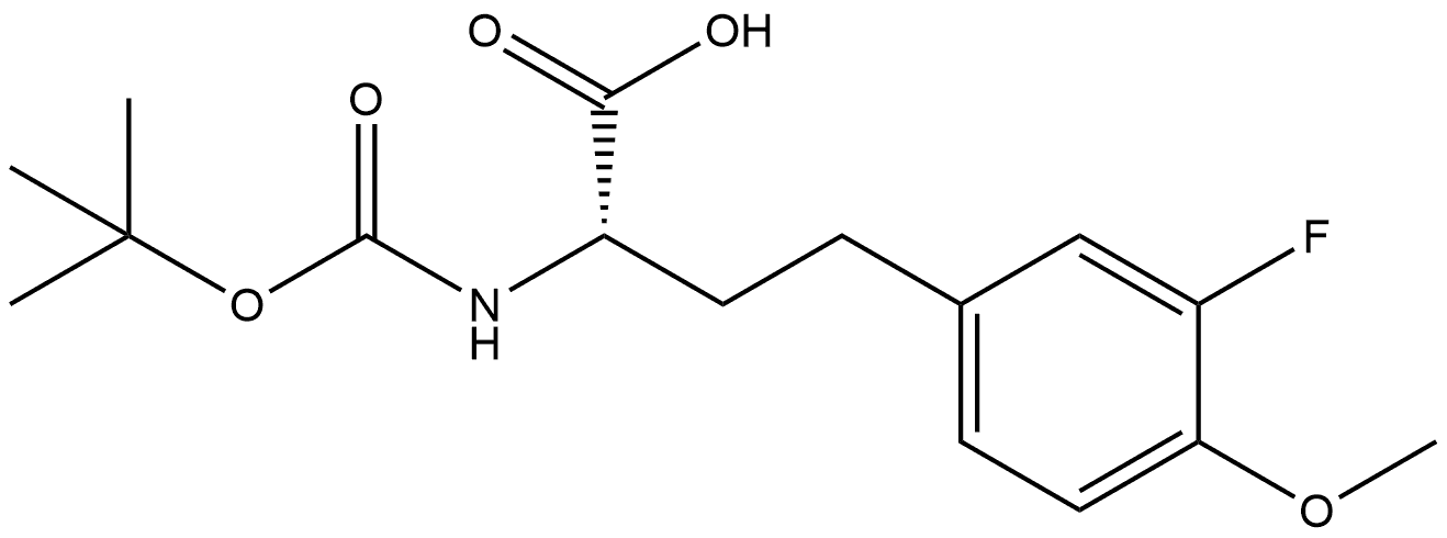 (S)-2-((tert-butoxycarbonyl)amino)-4-(3-fluoro-4-methoxyphenyl)butanoic acid Structure