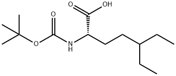 Boc-(S)-2-amino-5-ethylheptanoic acid Structure