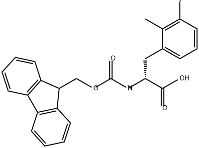 N-Fmoc-3-fluoro-2-methyl-D-phenylalanine 구조식 이미지
