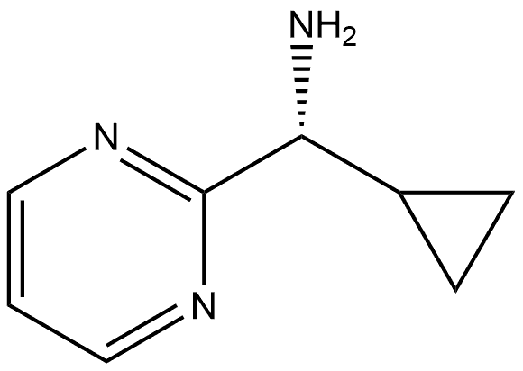 2-Pyrimidinemethanamine, α-cyclopropyl-, (αR)- 구조식 이미지