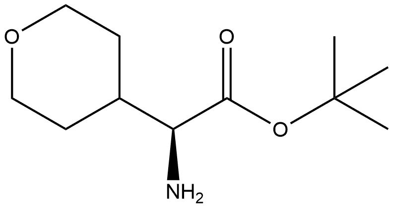 (S)-Amino-(tetrahydro-pyran-4-yl)-acetic acid tert-butyl ester Structure