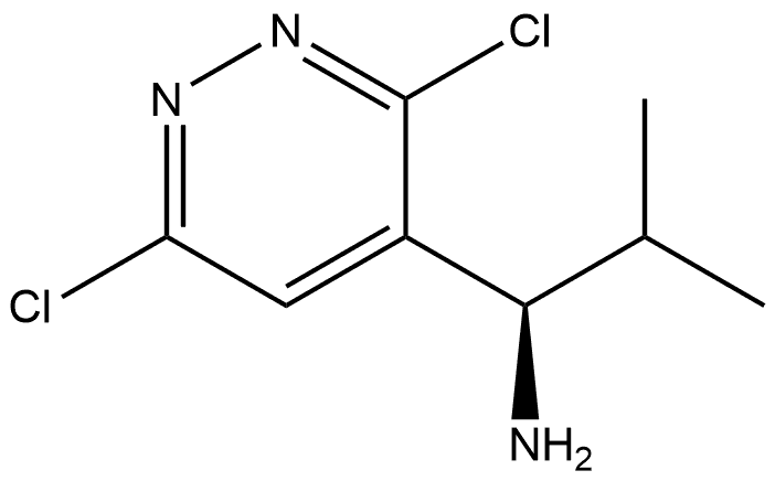 (R)-1-(3,6-dichloropyridazin-4-yl)-2-methylpropan-1-amine Structure