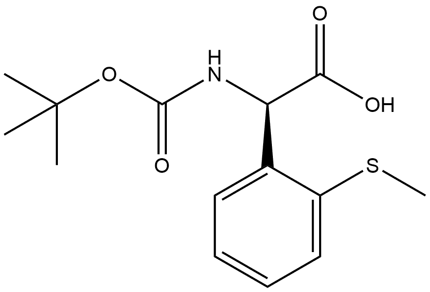 (R)-2-((tert-butoxycarbonyl)amino)-2-(2-(methylthio)phenyl)acetic acid Structure