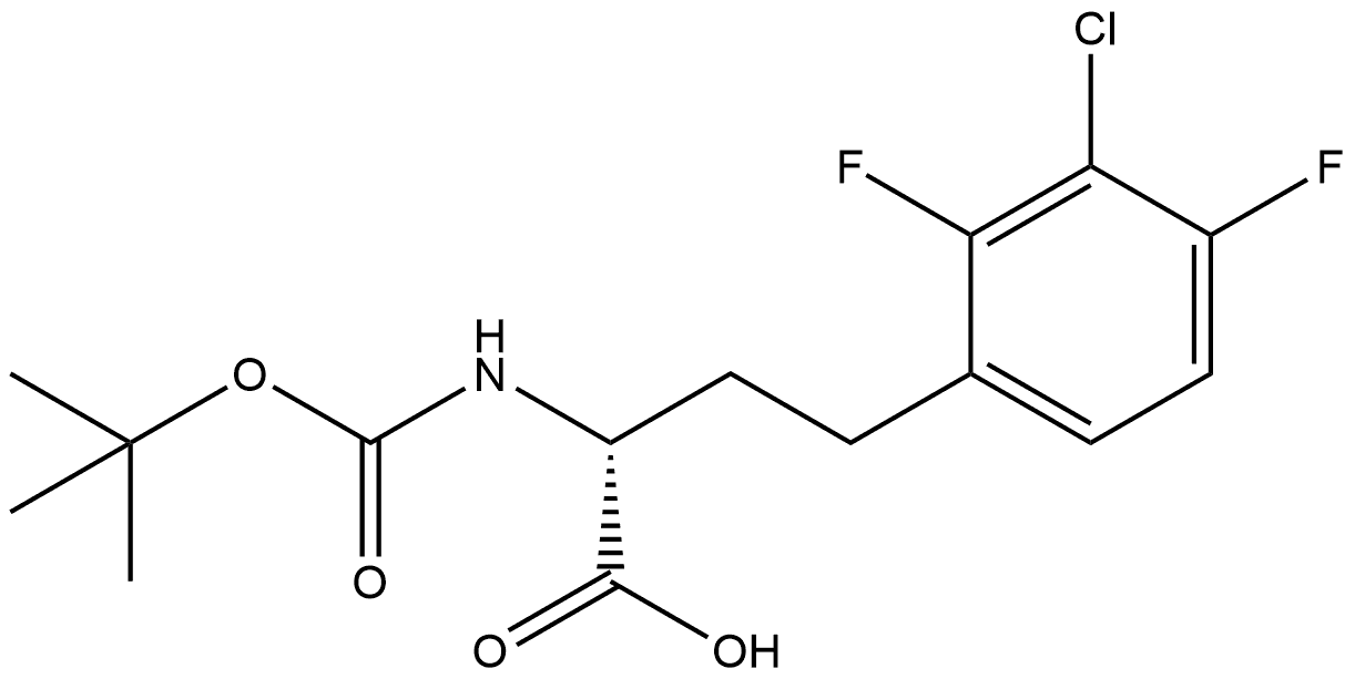 N-Boc-2,4-difluoro-3-chloro-D-homophenylalanine Structure