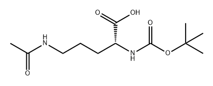 D-Ornithine, N5-acetyl-N2-[(1,1-dimethylethoxy)carbonyl]- Structure