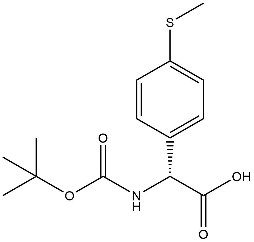 (R)-2-((tert-butoxycarbonyl)amino)-2-(4-(methylthio)phenyl)acetic acid Structure