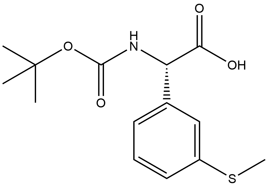 (S)-2-((tert-butoxycarbonyl)amino)-2-(3-(methylthio)phenyl)acetic acid Structure