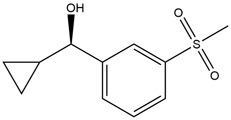 (R)-cyclopropyl(3-(methylsulfonyl)phenyl)methanol Structure