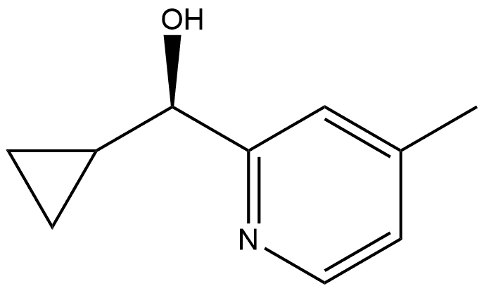 (R)-cyclopropyl(4-methylpyridin-2-yl)methanol Structure