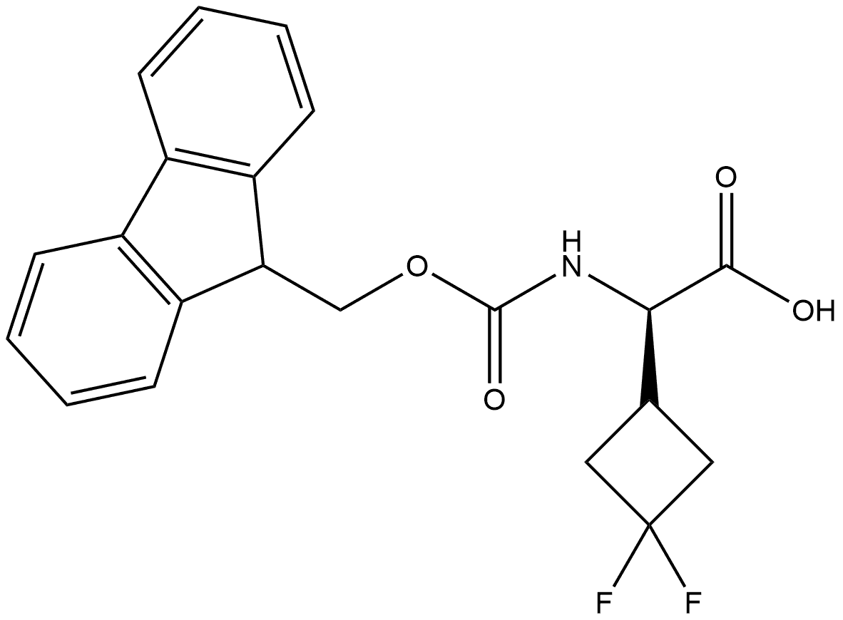 (2R)-2-(3,3-difluorocyclobutyl)-2-({[(9H-fluoren-9-yl)methoxy]carbonyl}amino)acetic acid Structure