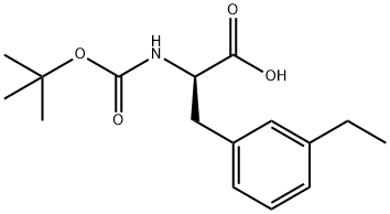 D-Phenylalanine, N-[(1,1-dimethylethoxy)carbonyl]-3-ethyl- Structure