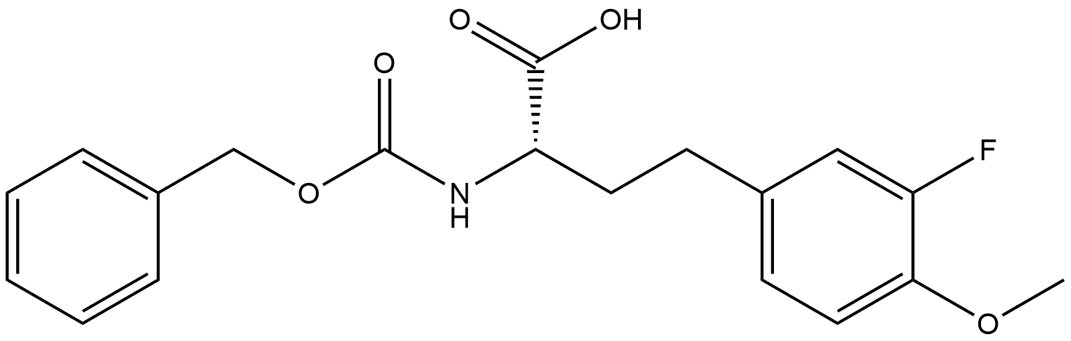 (S)-2-(((benzyloxy)carbonyl)amino)-4-(3-fluoro-4-methoxyphenyl)butanoic acid Structure