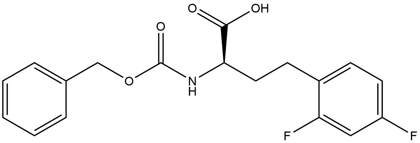 (R)-2-(((benzyloxy)carbonyl)amino)-4-(2,4-difluorophenyl)butanoic acid Structure