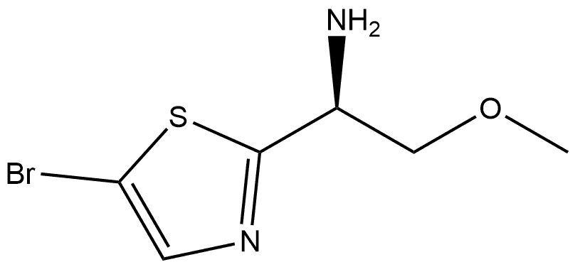 (S)-1-(5-bromothiazol-2-yl)-2-methoxyethan-1-amine Structure