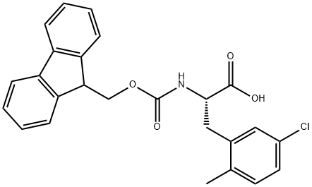 L-Phenylalanine, 5-chloro-N-[(9H-fluoren-9-ylmethoxy)carbonyl]-2-methyl- 구조식 이미지