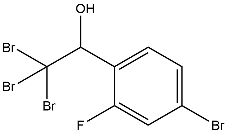 4-Bromo-2-fluoro-α-(tribromomethyl)benzenemethanol Structure