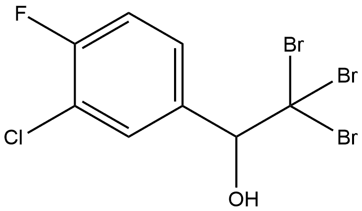 3-Chloro-4-fluoro-α-(tribromomethyl)benzenemethanol Structure