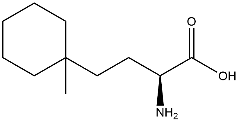 (S)-2-amino-4-(1-methylcyclohexyl)butanoic acid Structure