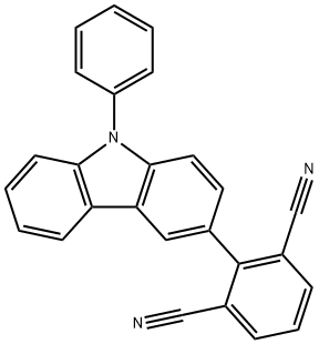 1,3-Benzenedicarbonitrile, 2-(9-phenyl-9H-carbazol-3-yl)- Structure