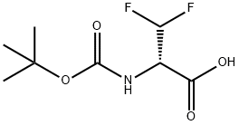 D-Alanine, N-[(1,1-dimethylethoxy)carbonyl]-3,3-difluoro- 구조식 이미지