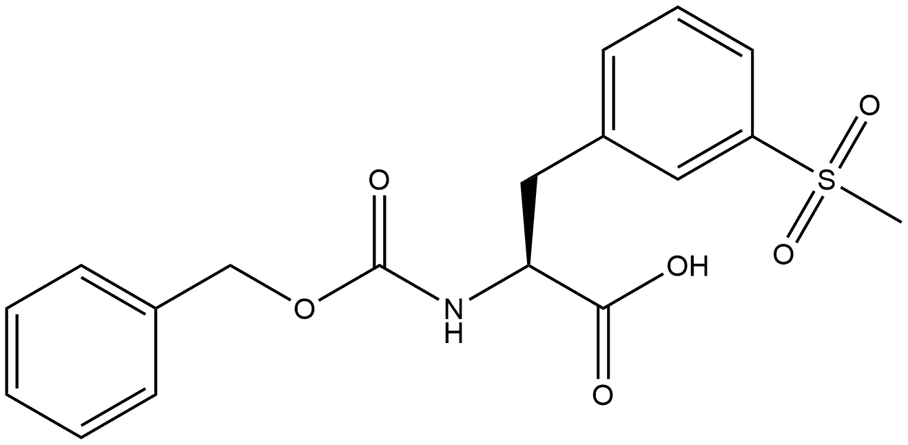 N-Cbz-3-(methylsulfonyl)-L-phenylalanine Structure