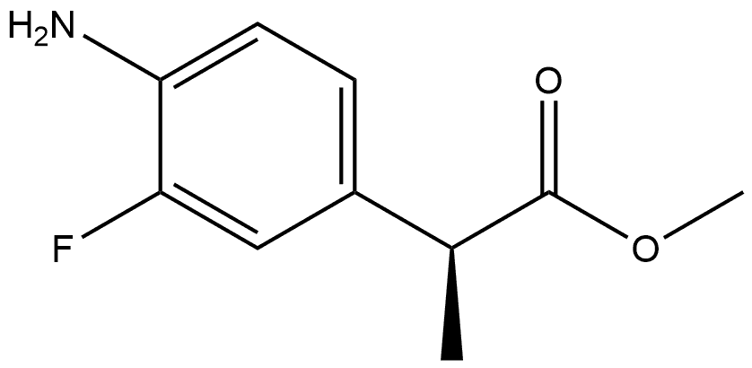 Methyl (αS)-4-amino-3-fluoro-α-methylbenzeneacetate Structure