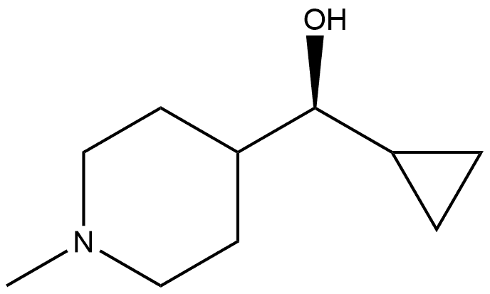 4-Piperidinemethanol, α-cyclopropyl-1-methyl-, (αS)- Structure