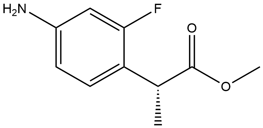 Methyl (αR)-4-amino-2-fluoro-α-methylbenzeneacetate 구조식 이미지