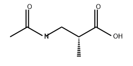 Propanoic acid, 3-(acetylamino)-2-methyl-, (2R)- Structure