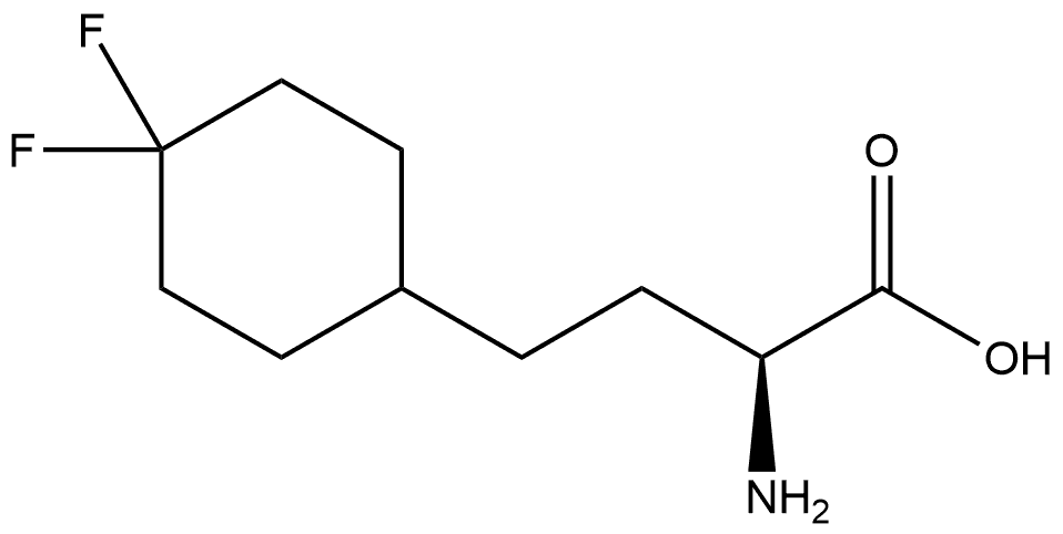 (R)-2-amino-4-(4,4-difluorocyclohexyl)butanoic acid Structure