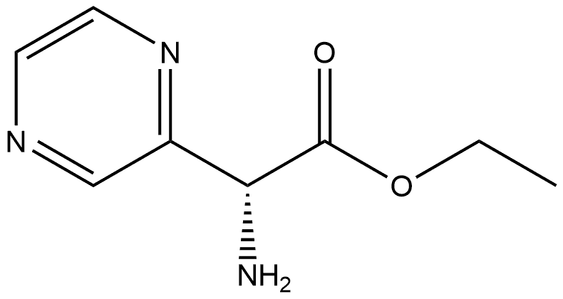 ethyl (R)-2-amino-2-(pyrazin-2-yl)acetate Structure