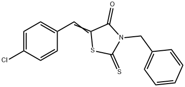 4-Thiazolidinone, 5-[(4-chlorophenyl)methylene]-3-(phenylmethyl)-2-thioxo- 구조식 이미지