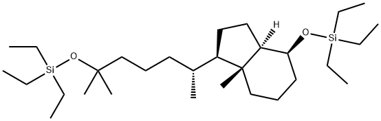 1H-Indene, 1-[(1R)-1,5-dimethyl-5-[(triethylsilyl)oxy]hexyl]octahydro-7a-methyl-4-[(triethylsilyl)oxy]-, (1R,3aR,4S,7aR)- 구조식 이미지