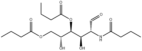 (2R,3S,4R,5R)-5-butyramido-2-((butyryloxy)methyl)-4,6-dihydroxytetrahydro-2H-pyran-3-yl butyrate Structure