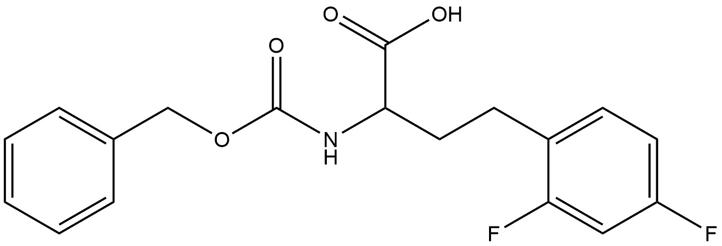 2-(((benzyloxy)carbonyl)amino)-4-(2,4-difluorophenyl)butanoic acid Structure