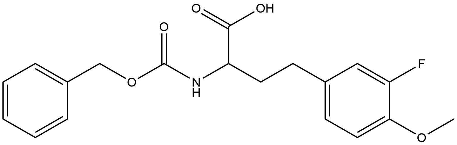 2-(((benzyloxy)carbonyl)amino)-4-(3-fluoro-4-methoxyphenyl)butanoic acid Structure