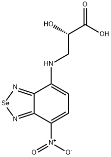 Propanoic acid, 2-hydroxy-3-[(7-nitro-2,1,3-benzoselenadiazol-4-yl)amino]-, (2S)- Structure