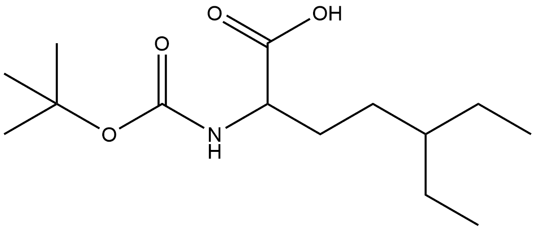 Boc-2-amino-5-ethyl-heptanoic acid Structure